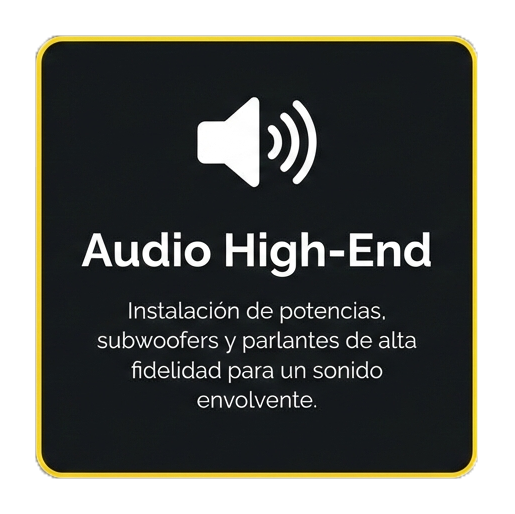Icono de instalacion de parlantes y potencias car audio